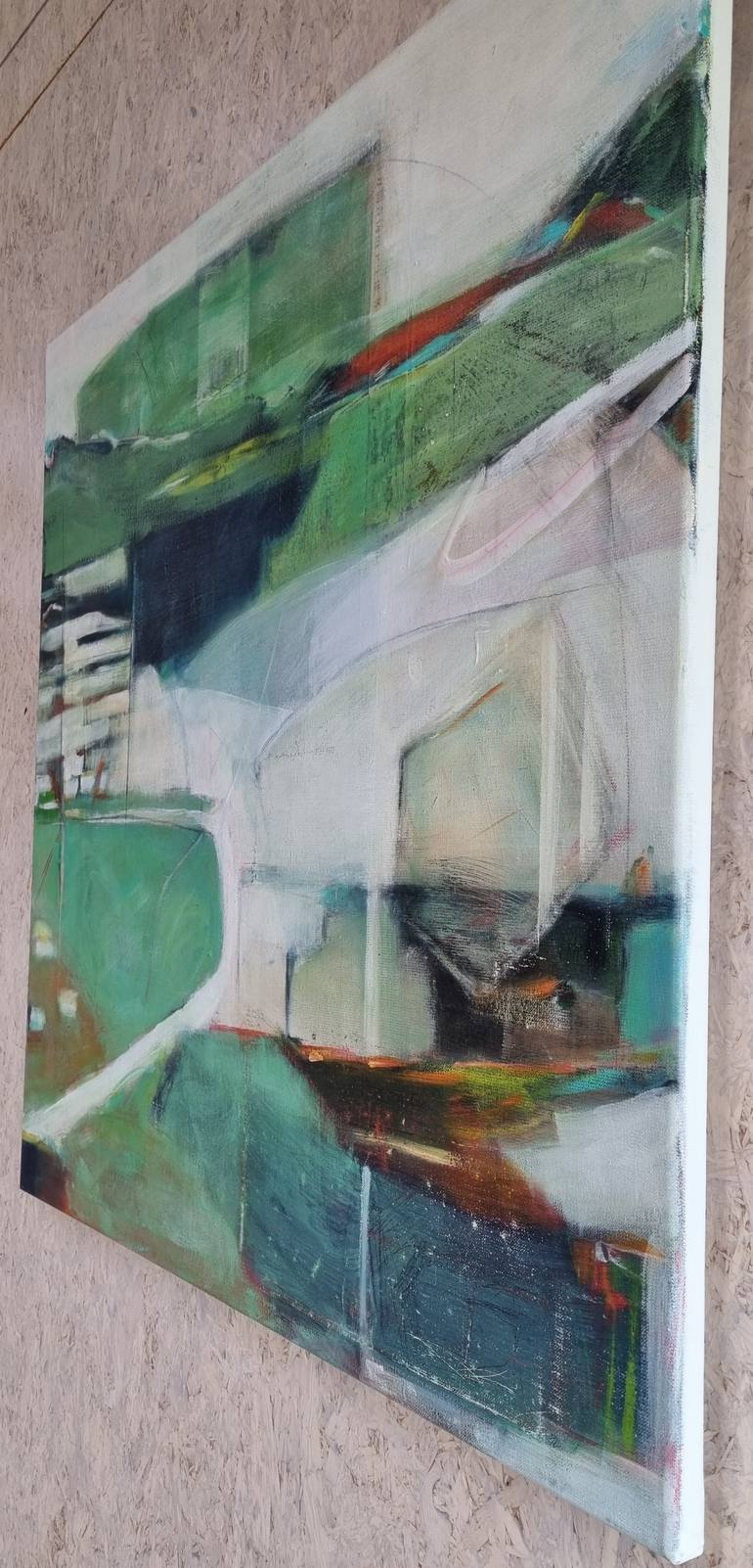 Original Abstract Landscape Painting by Bea Evers