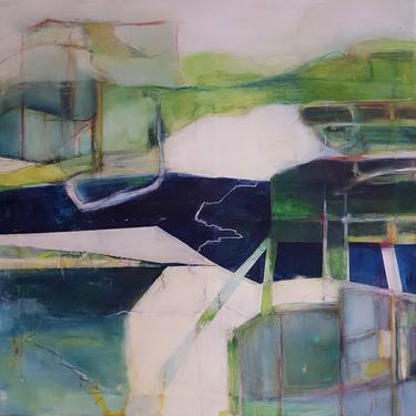 Original Abstract Landscape Paintings by Bea Evers