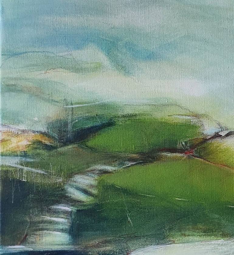 Original Abstract Landscape Painting by Bea Evers