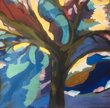Original Surrealism Tree Paintings by David Starlyte