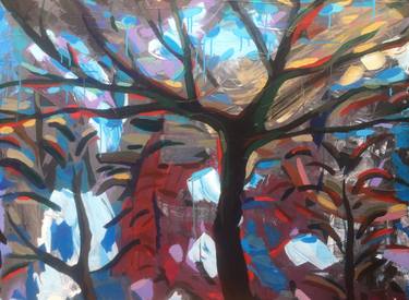 Original Abstract Tree Paintings by David Starlyte