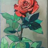 Red rose-1 by Anara Abzhanova