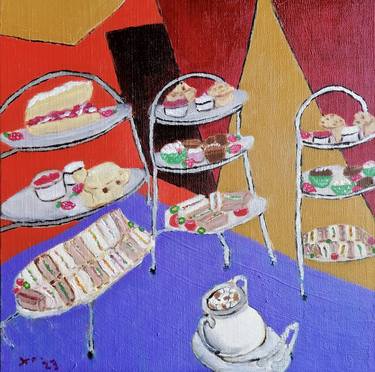 Original Abstract Food Painting by Kim Raymond