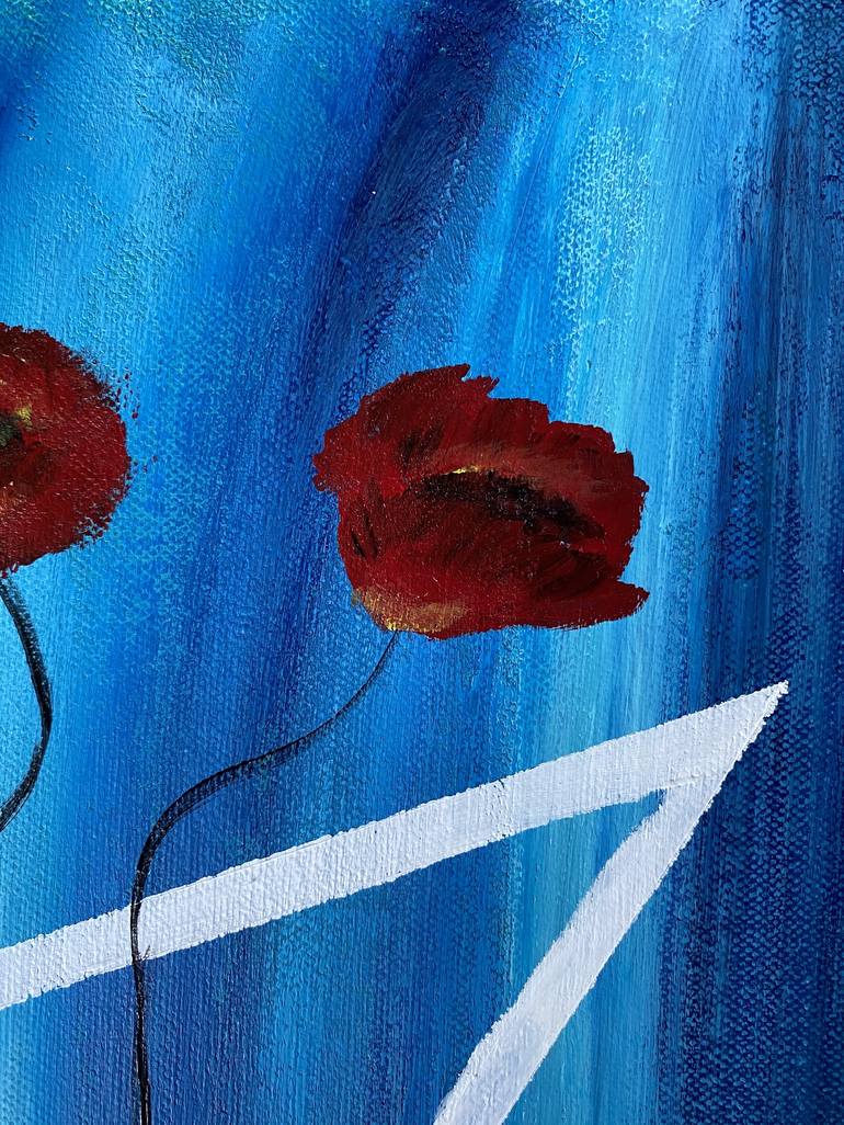 Original Abstract Floral Painting by Irene Marchesini