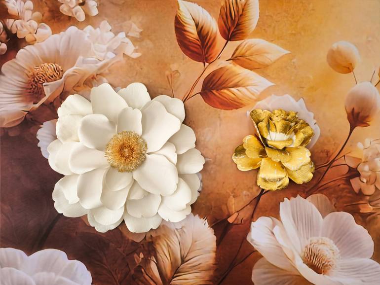Original Realism Floral Mixed Media by Ximena Rojas