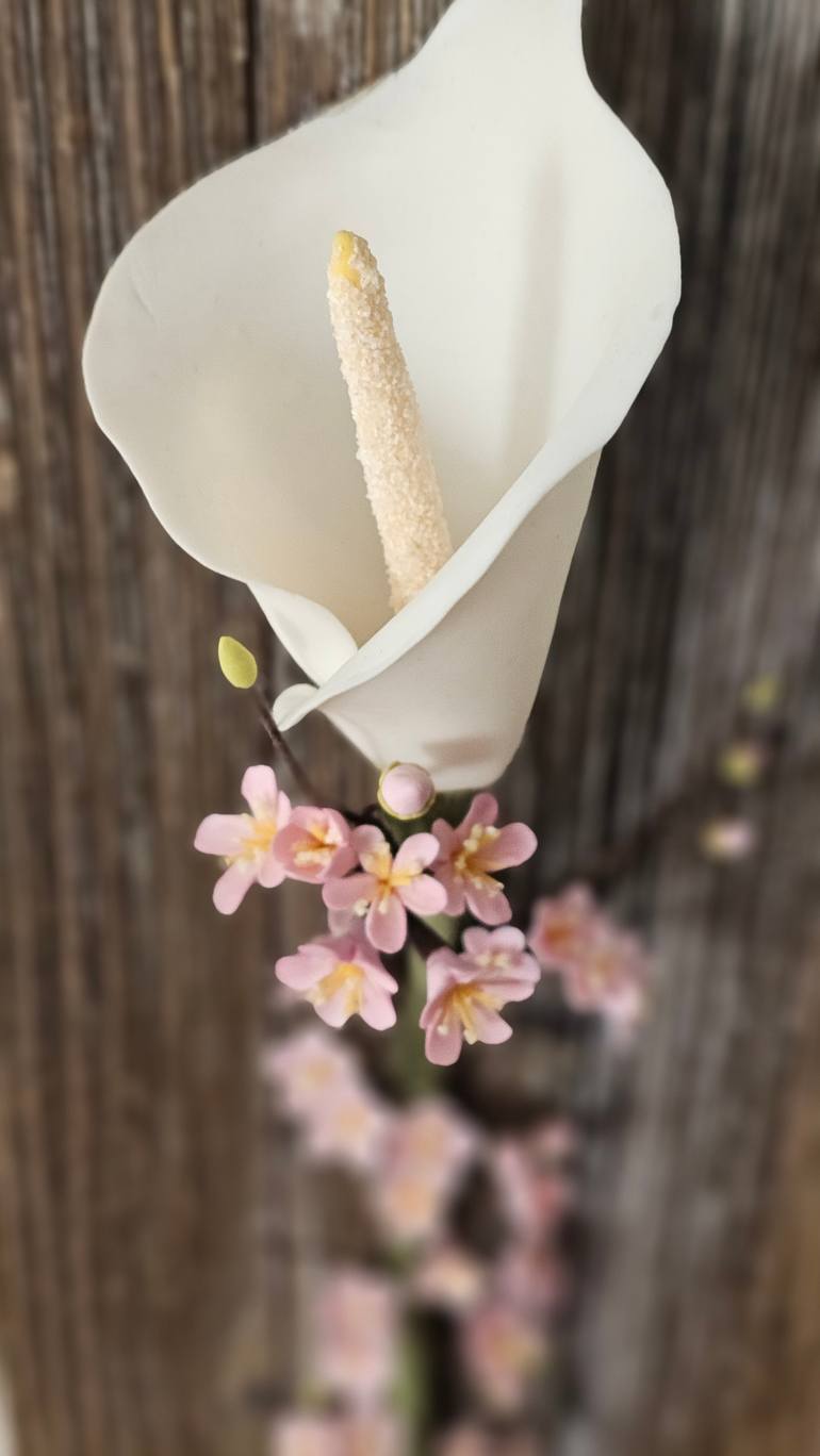 Original Realism Floral Sculpture by Ximena Rojas