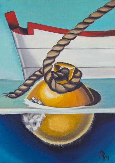 Original Pop Art Boat Paintings by Rose Magee