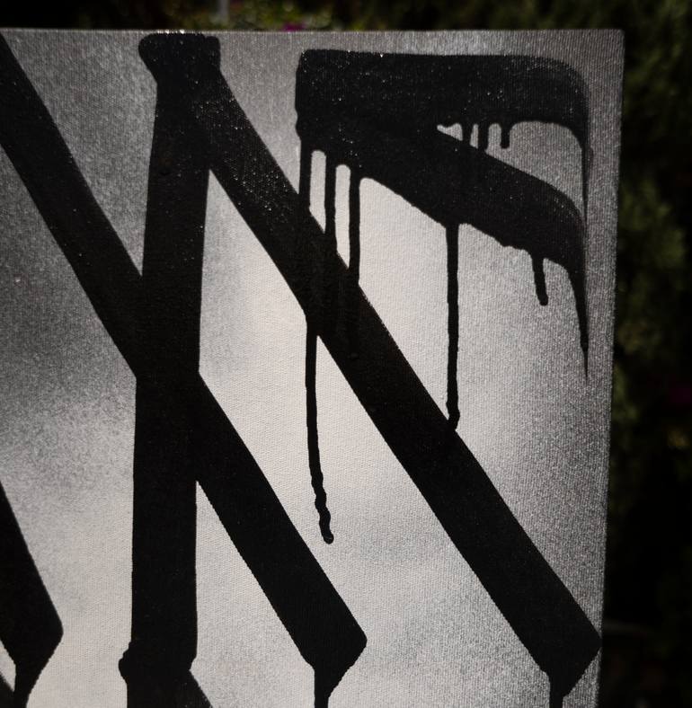 Original Abstract Calligraphy Painting by Gnt Antiopresion