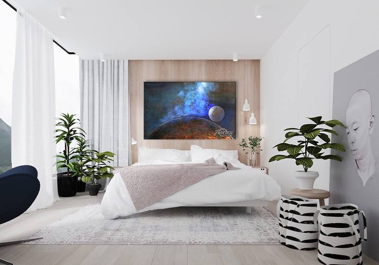 Original Modern Outer Space Painting by Dilrukshi Chandrika