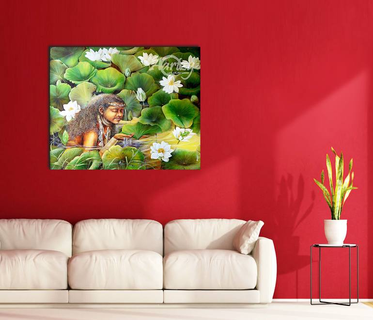 Original Art Deco Landscape Painting by Dilrukshi Chandrika