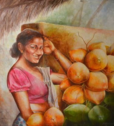Print of Expressionism Rural life Paintings by Dilrukshi Chandrika