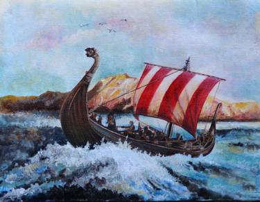 Print of Ship Paintings by Dilrukshi Chandrika