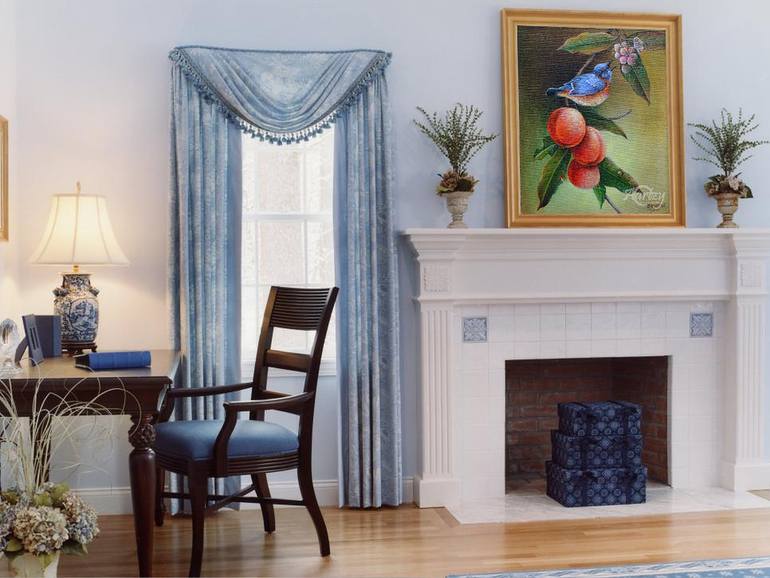 Original Art Deco Nature Painting by Dilrukshi Chandrika