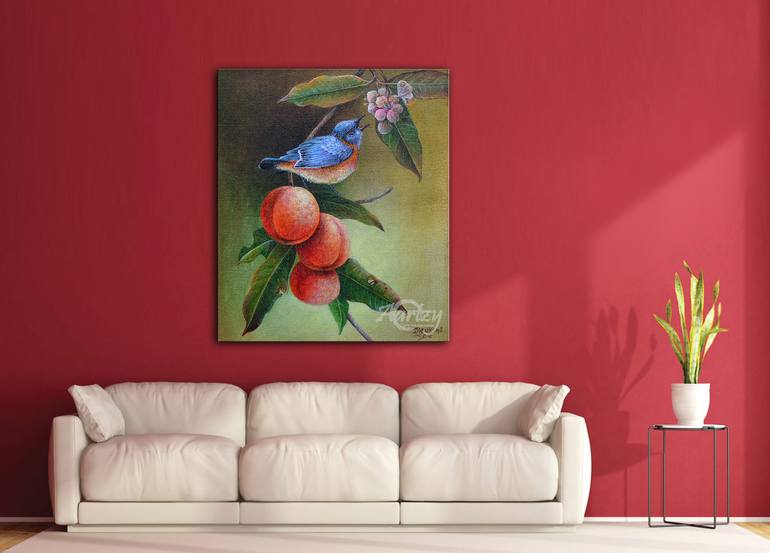 Original Art Deco Nature Painting by Dilrukshi Chandrika