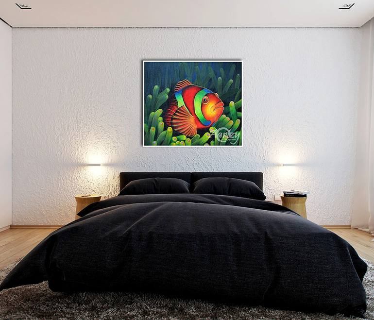 Original Expressionism Fish Painting by Dilrukshi Chandrika