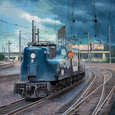 Print of Photorealism Train Paintings by Robert Hunt