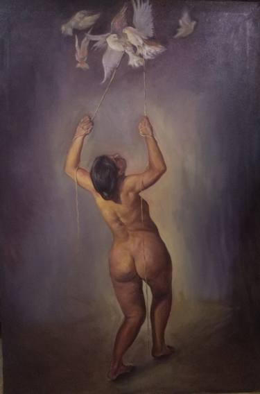 Original Figurative Nude Paintings by Fatima Ateeq
