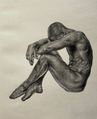 Original Figurative Nude Drawing by Fatima Ateeq