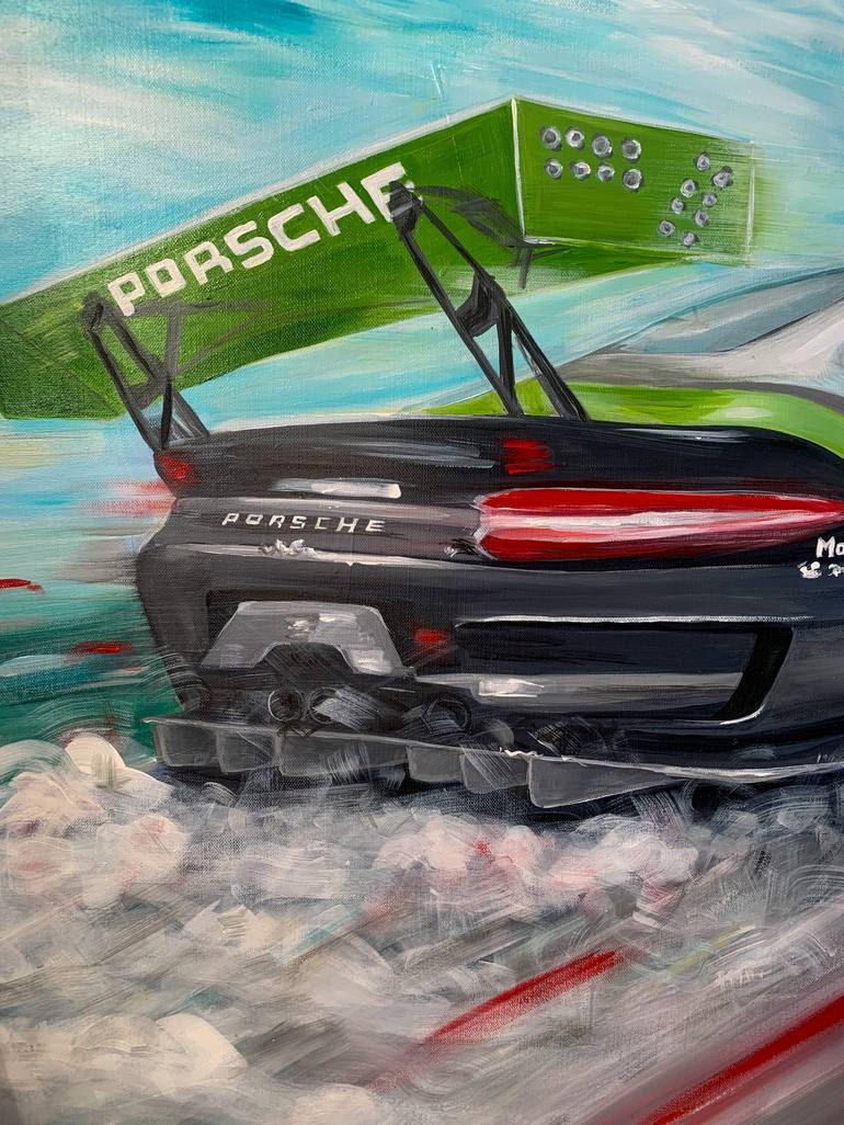 Original Photorealism Automobile Painting by Katrin Gergert