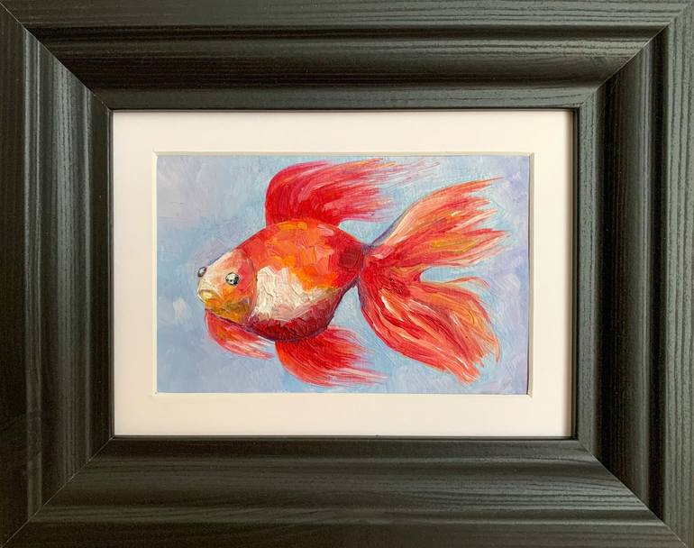 Original Impressionism Fish Painting by Katrin Gergert