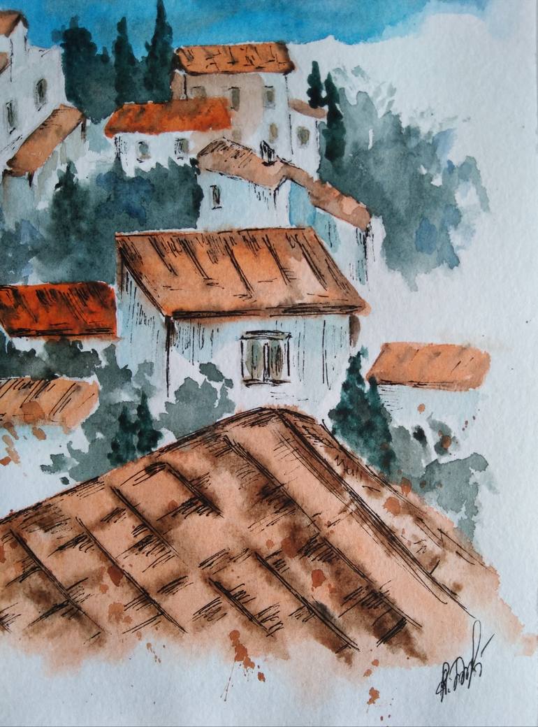 Original Figurative Landscape Painting by Tanya Astapova
