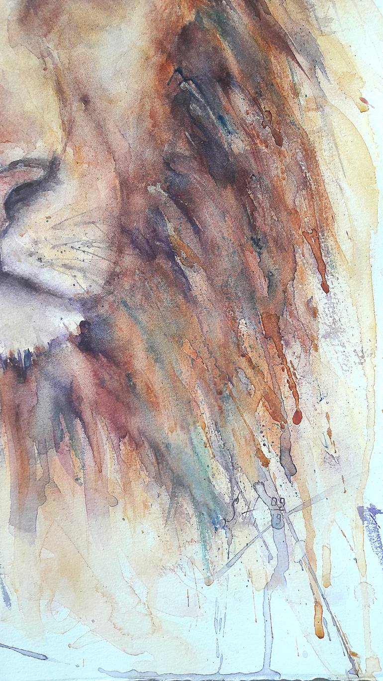 Original Impressionism Animal Painting by Sveta Hubmann