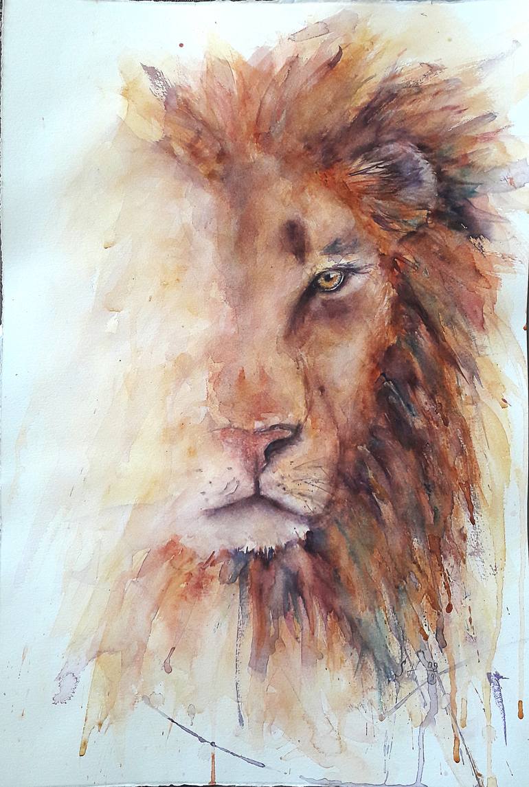 Original Impressionism Animal Painting by Sveta Hubmann