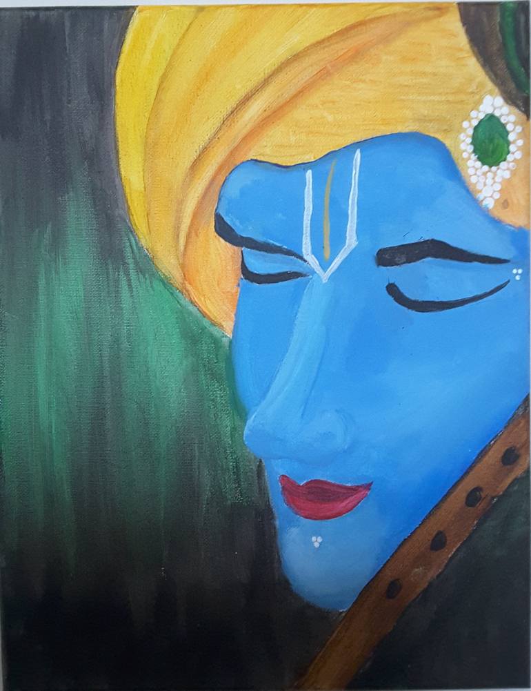 Hare Krishna Painting by Charvi V | Saatchi Art