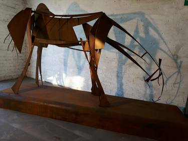 Original Figurative Horse Sculpture by Mark L Swart