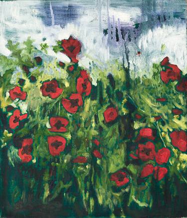 Original Impressionism Floral Painting by Dilek Yucel