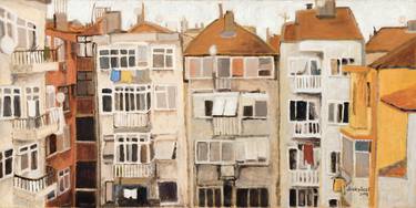 Original Impressionism Cities Painting by Dilek Yucel