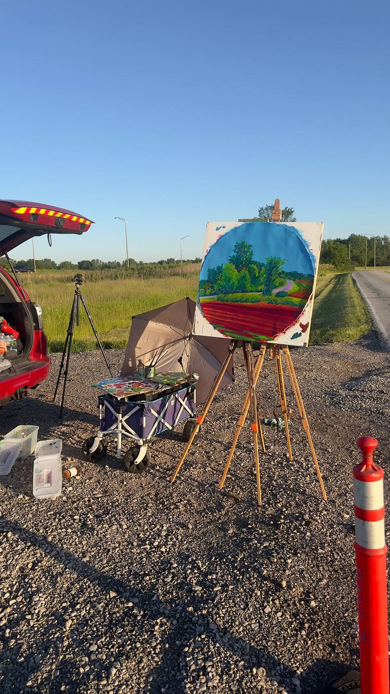 Original Fauvism Landscape Painting by Gyan Samara