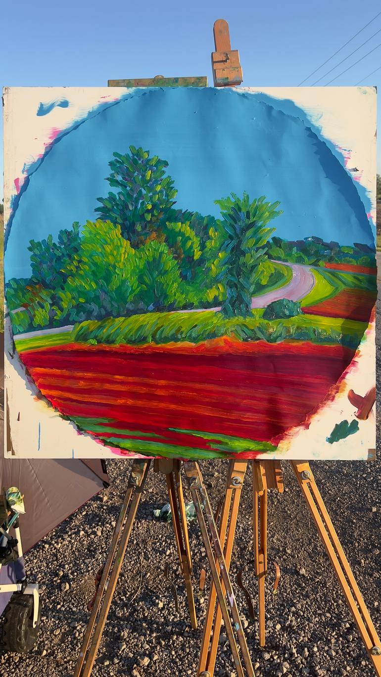 Original Fauvism Landscape Painting by Gyan Samara