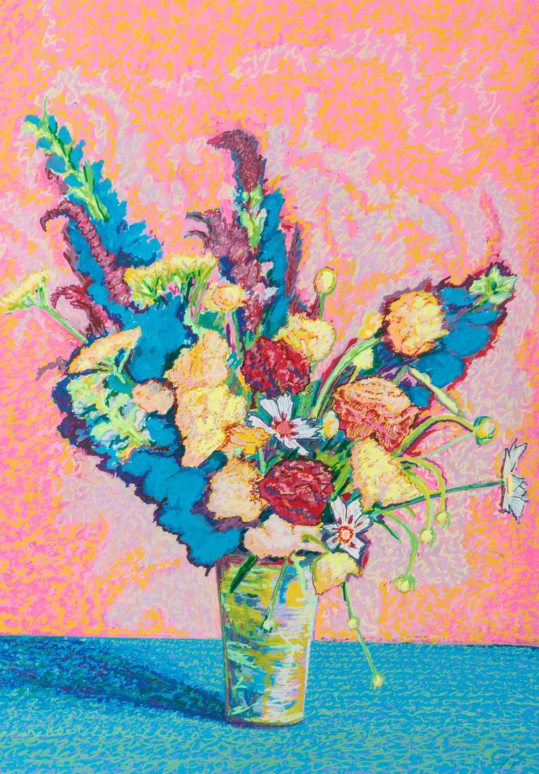 Original Expressionism Floral Drawing by Gyan Samara