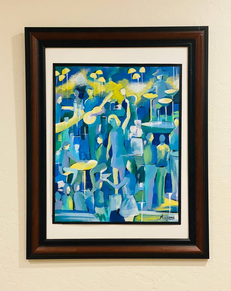 Original Abstract Expressionism Abstract Painting by Anupama Nair