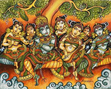 Print of Fine Art Religious Paintings by Anupama Nair