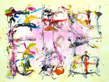 Original Abstract Expressionism Fantasy Printmaking by Sjan Brok