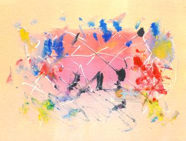 Original Abstract Expressionism Fantasy Printmaking by Sjan Brok