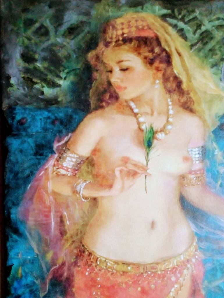 Original Figurative Nude Painting by Bruscella Donato
