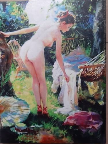 Original Figurative Nude Paintings by Bruscella Donato