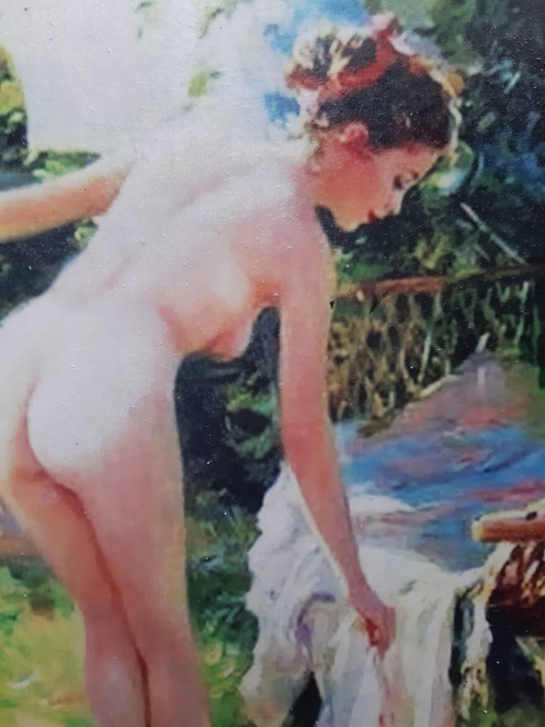 Original Figurative Nude Painting by Bruscella Donato