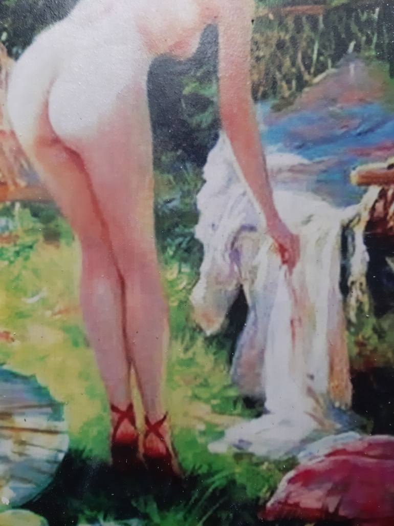 Original Figurative Nude Painting by Bruscella Donato