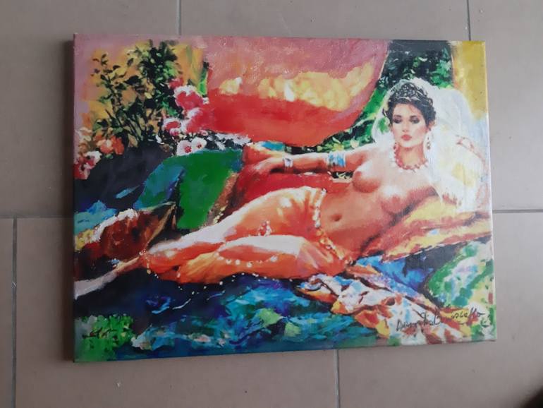 Original Figurative Nude Painting by Bruscella Donato