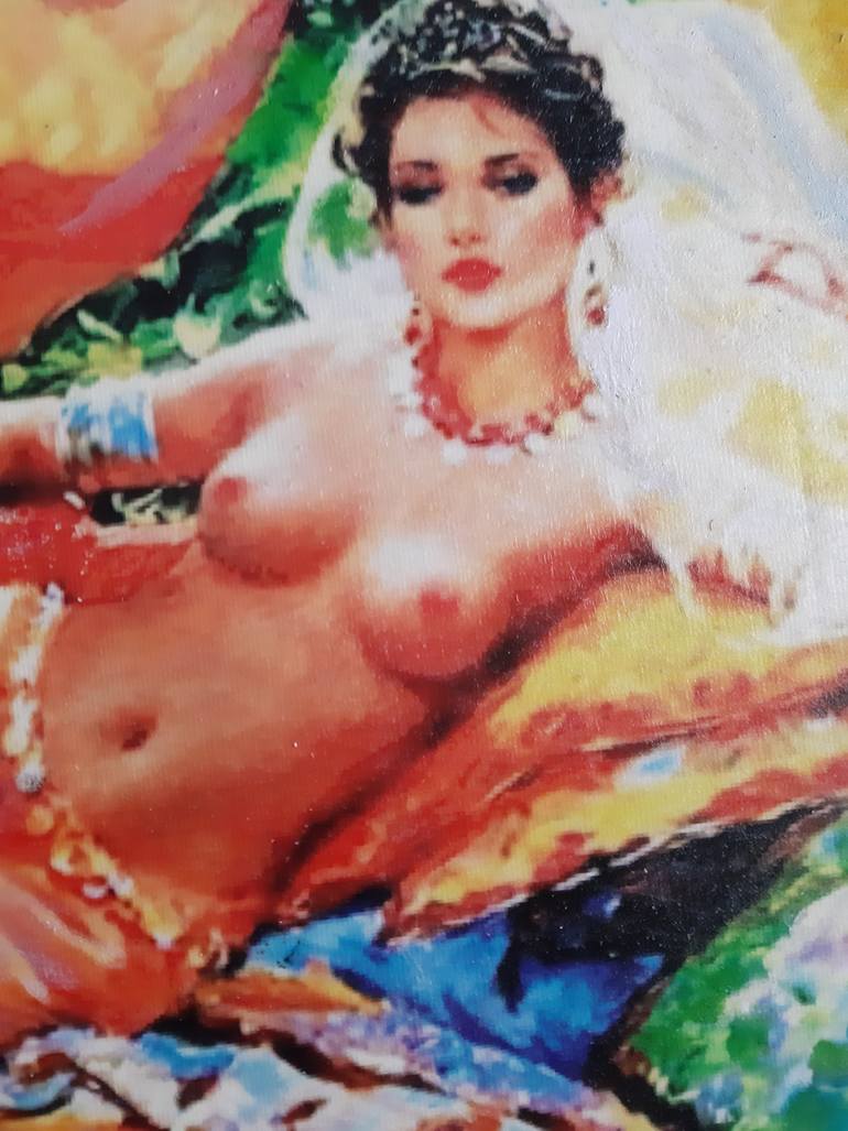 Original Figurative Nude Painting by Bruscella Donato