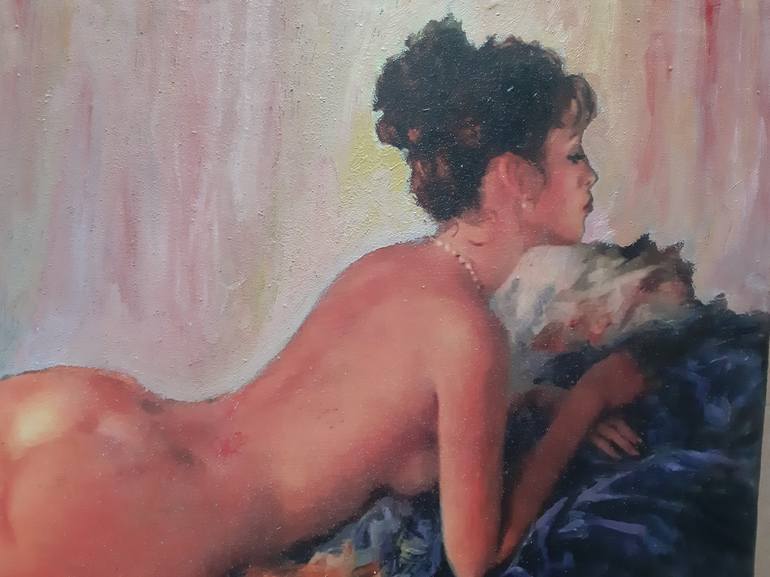 Original Figurative Nude Painting by Bruscella Donato