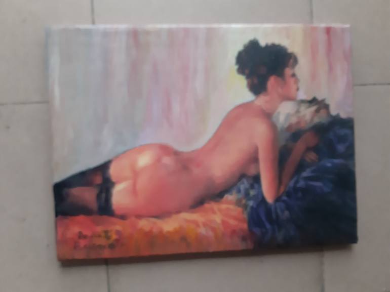 Original Figurative Nude Painting by Bruscella Donato