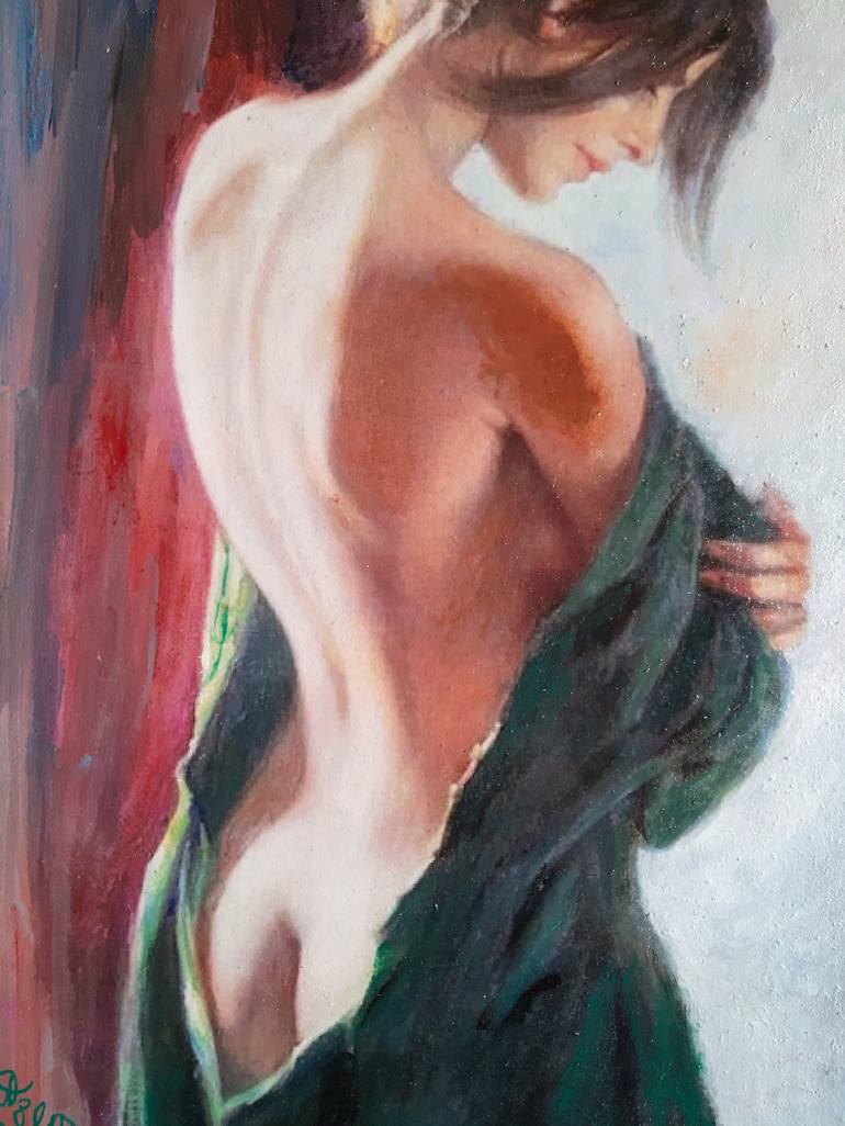 Original Figurative Nude Painting by Bruscella Donato
