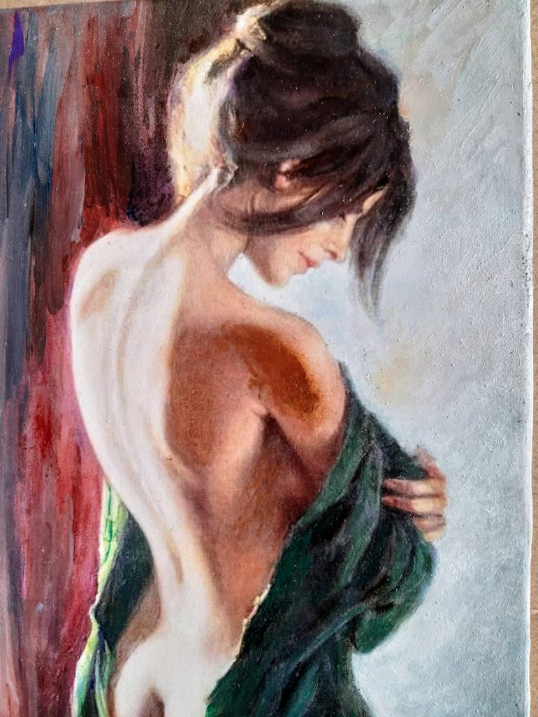 Original Figurative Nude Painting by Bruscella Donato