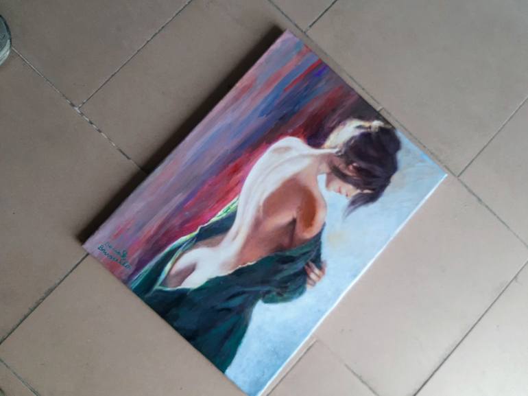 Original Figurative Nude Painting by Bruscella Donato