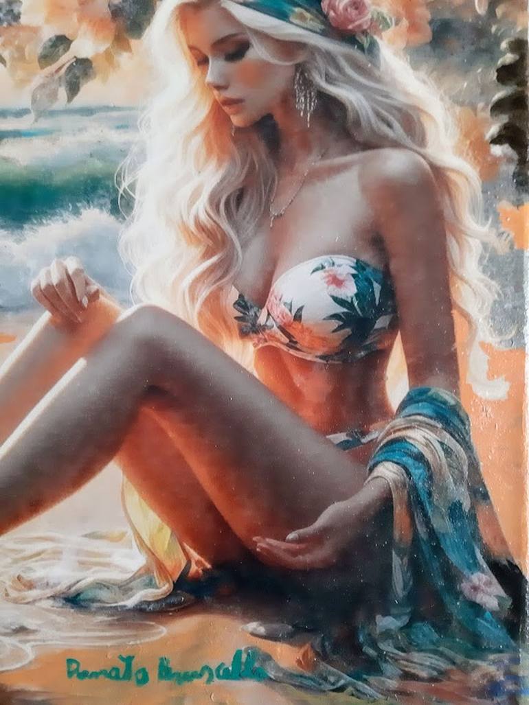 Original Figurative Women Painting by Bruscella Donato